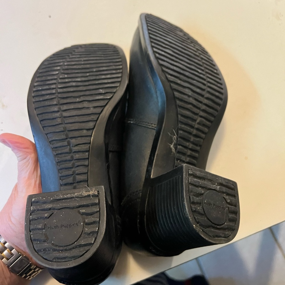 Hush puppies Safety Dress Shoe Black leather composite toe size 8.5 worn once. - Picture 4 of 4